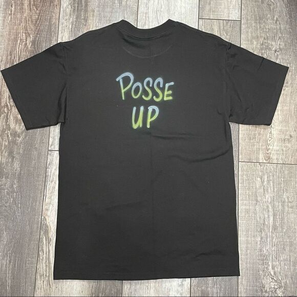 M&O Knits Funny Michelle Bisquit Black T-shirt Airbrushed Size Medium - Picture 9 of 10